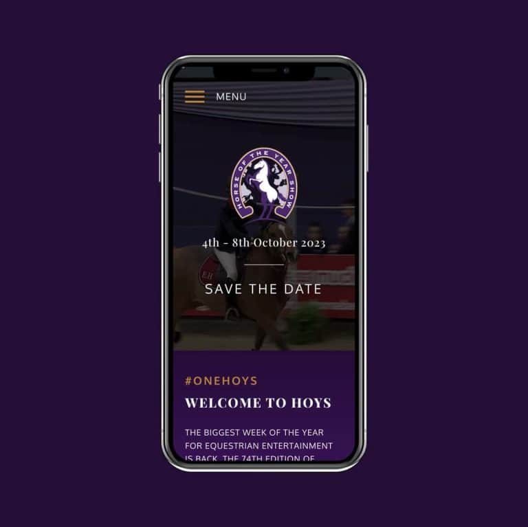 HOYS mobile web design