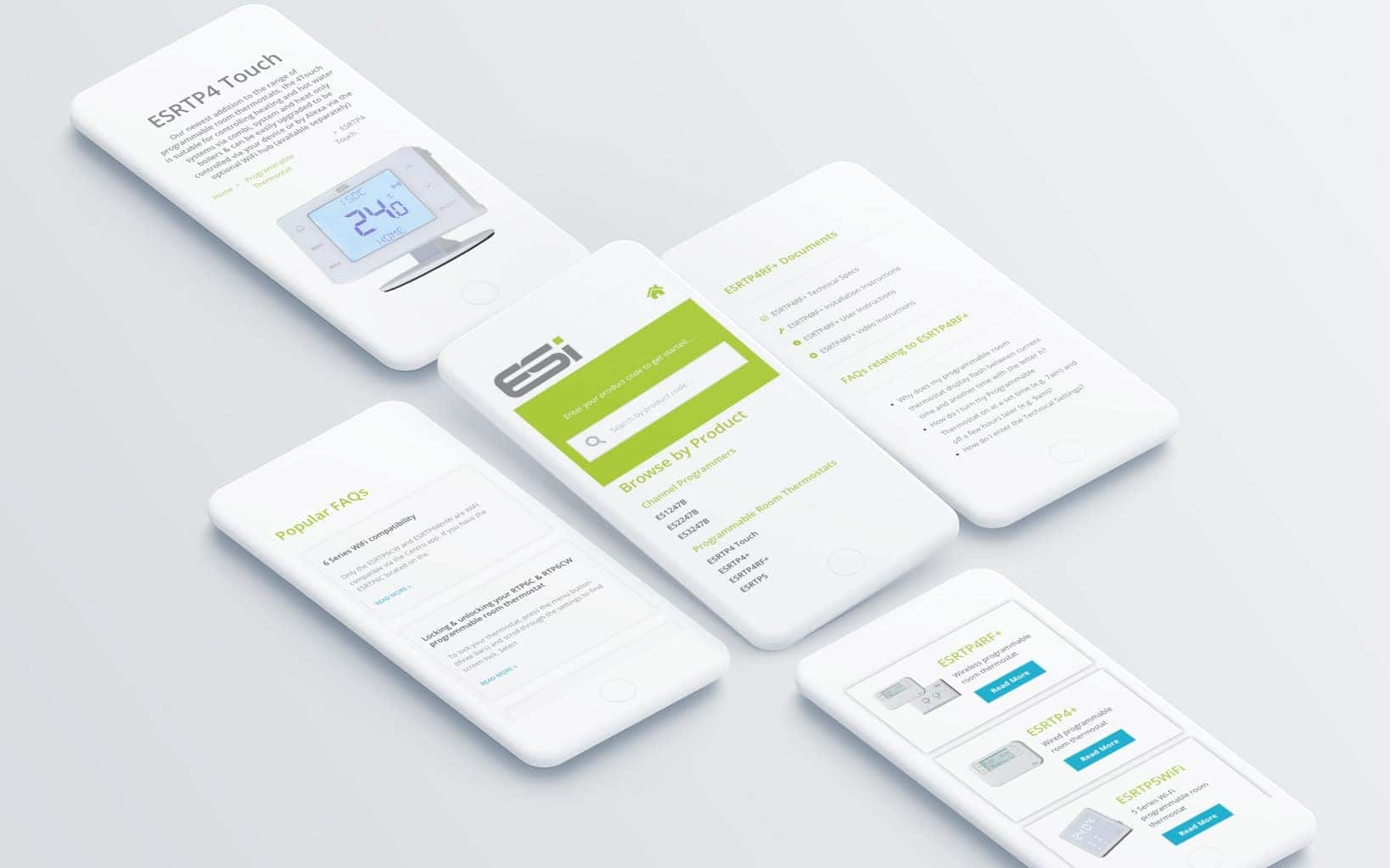 ESi Controls mobile web design