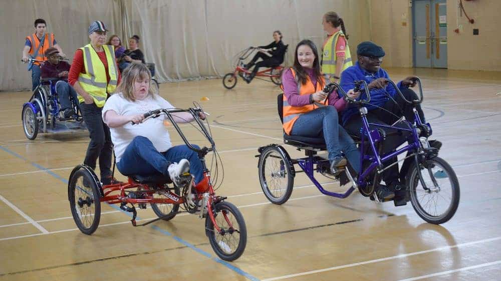 Wheels for well being disabled bike riders